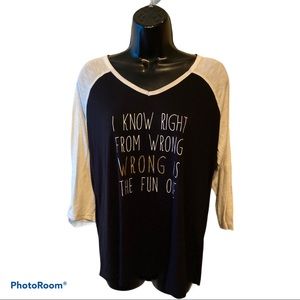 Funny Maurices baseball style tee